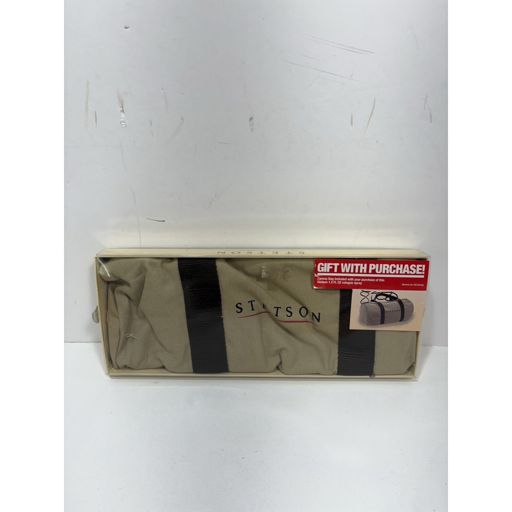 Stetson by Coty Canvas Travel Duffel Overnight Carry On Bag Messenger Gym New!